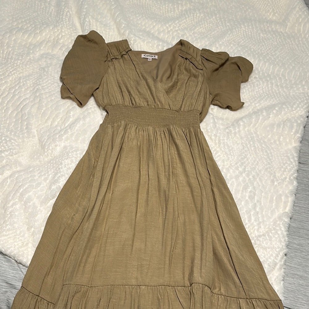 Tan long summer dress